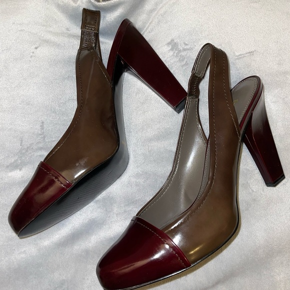 Enzo Angiolini two-tone sling back heels - Picture 6 of 12